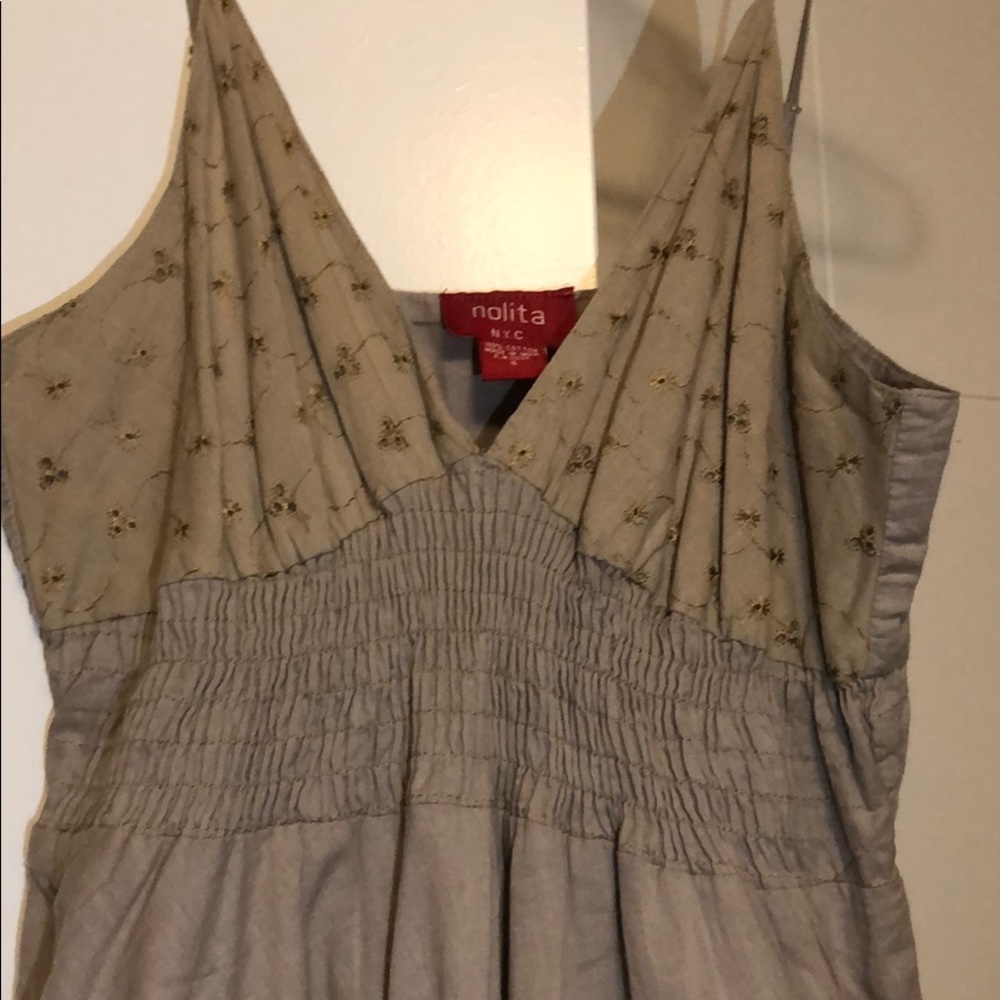 Handkerchief brown cotton dress